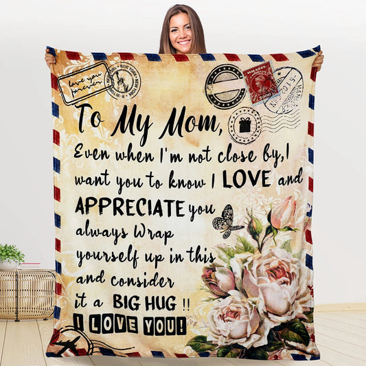 To My Mom Art Throw Blanket For Mom