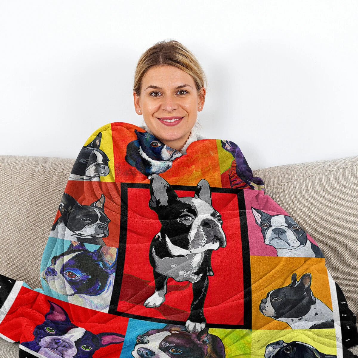 French Bulldog Girl Lover Quotes Blanket