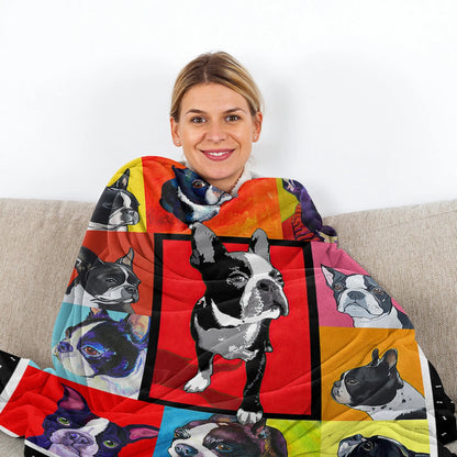 French Bulldog Girl Lover Quotes Blanket