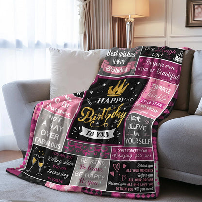 Birthday Blanket Gift for Women Happy Mothers Day