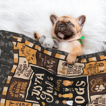 Girl Dog Lover Quotes Blanket For Mom