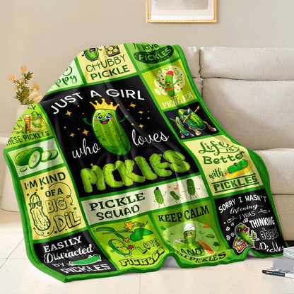 Pickleball Lover Quotes Blanket Funny Green
