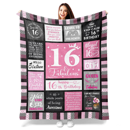 16th Birthday Gifts for Girls Blanket