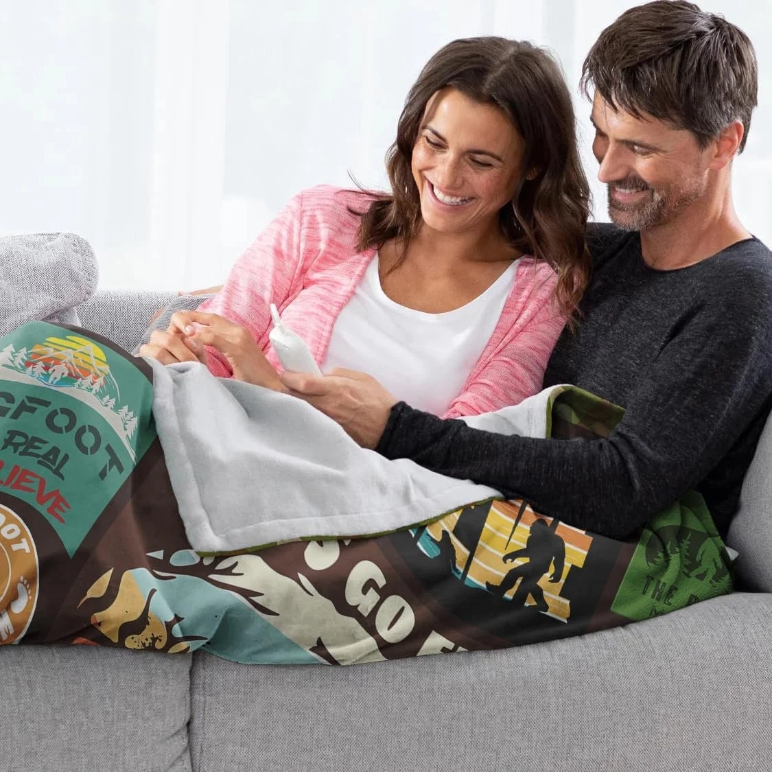 Bigfoot Sasquatch Believe I Believe Blanket
