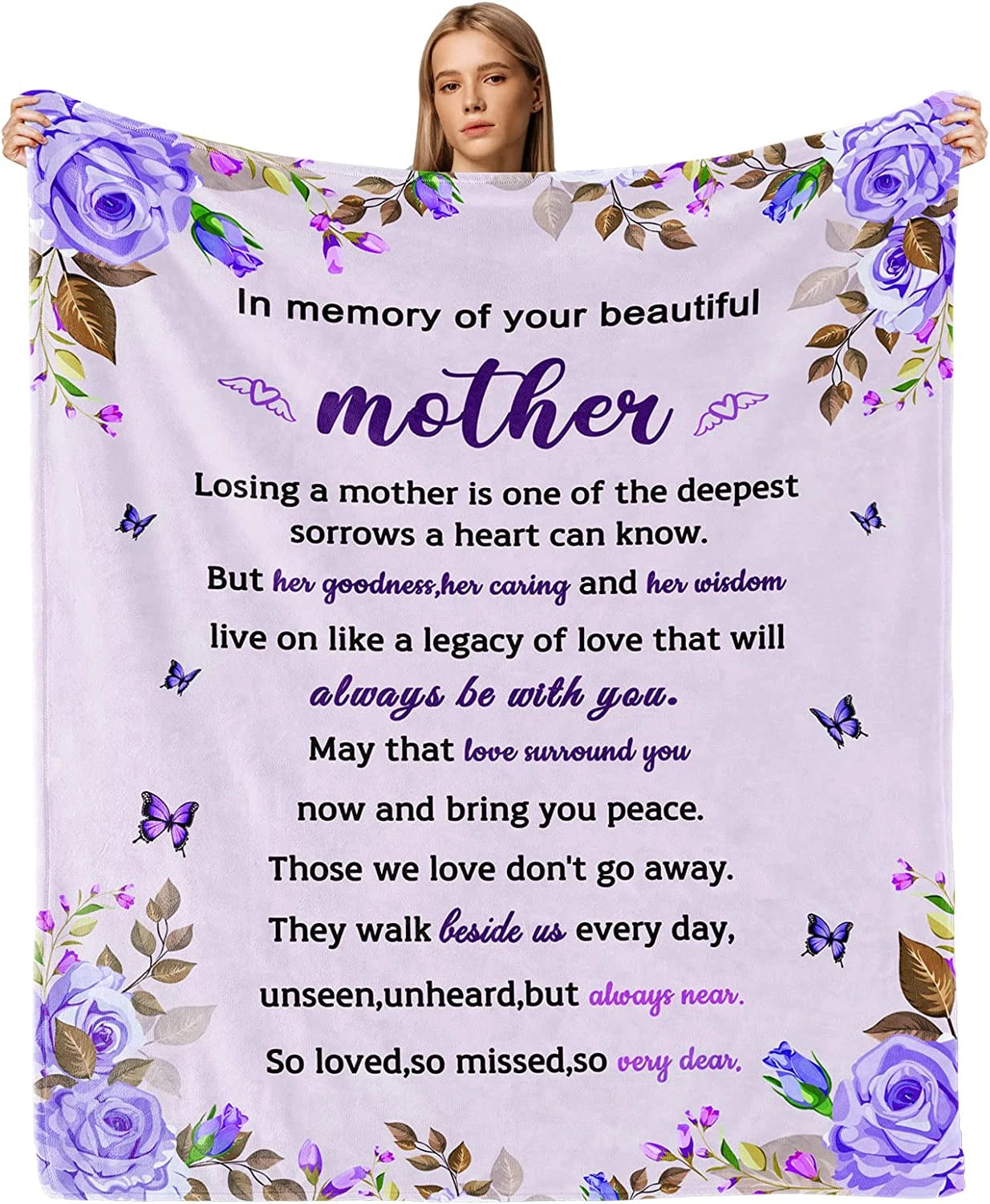 For Loss of Mother Sympathy Blanket