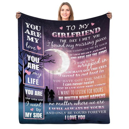 To My Girlfriend Blanket, Valentine's Day Gift