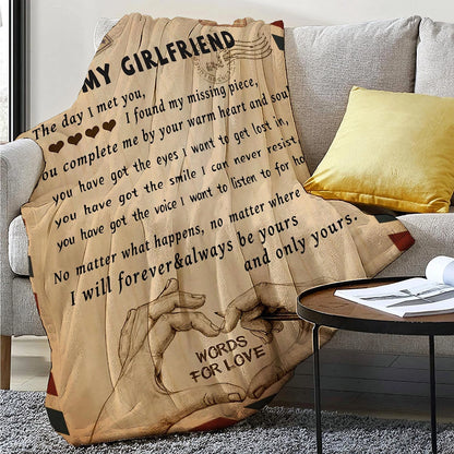 To My Girlfriend Blanket, Valentine's Day Gift