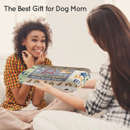Best Dog Mom Ever Quotes Throw Blanket For Mom