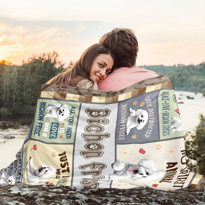 Bichon Frise Gifts for Women, Bichon Frise Blanket