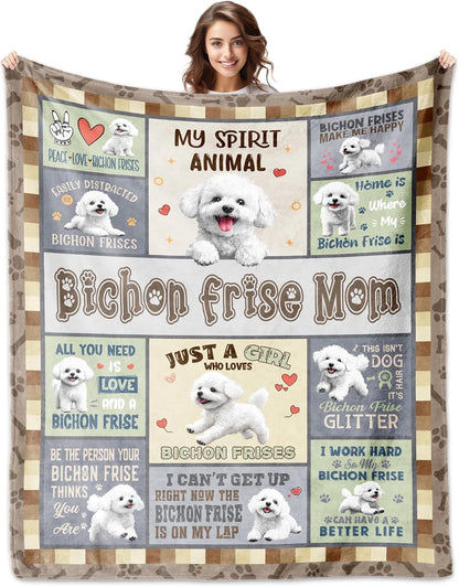 Bichon Frise Gifts for Women, Bichon Frise Blanket