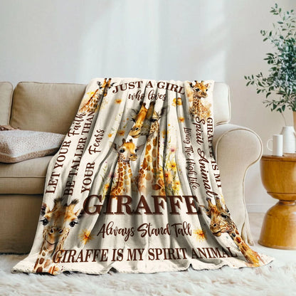 Giraffe Spirit Animal Blanket For Her