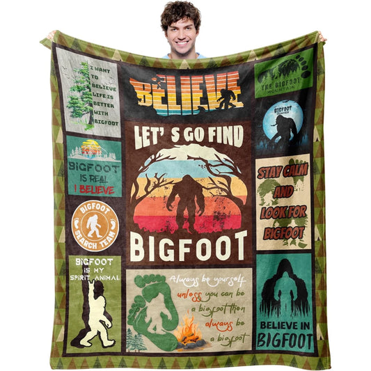 Bigfoot Sasquatch Believe I Believe Blanket