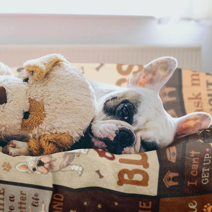 French Bulldog Girl Quotes Blanket For Dog