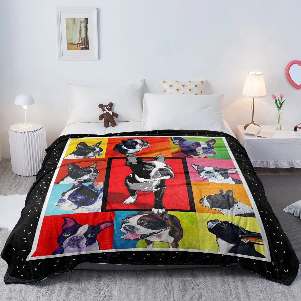 French Bulldog Girl Lover Quotes Blanket