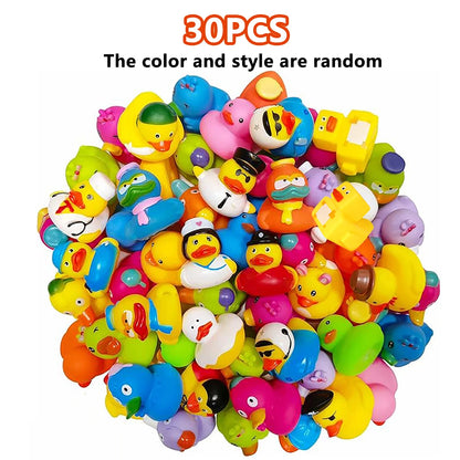 Mini rubber ducks - Summer children's swimming pool float toys.